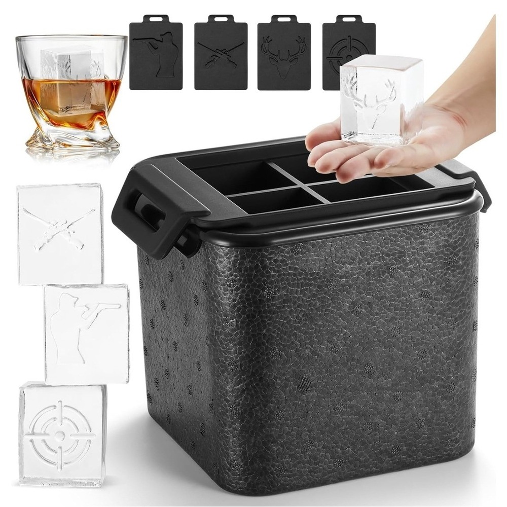 Hunting Printed Clear Ice Cube Maker Mold‎ Silicone Tray for Whiskey Bourbon